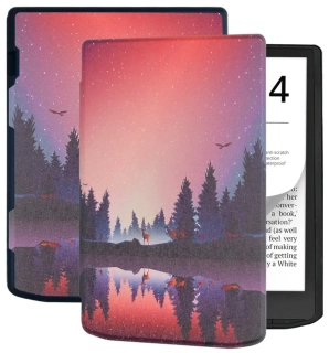 Pouzdro Durable Lock DL4048, obal na Pocketbook 743G InkPad 4 a Pocketbook 743C InkPad Color (2/3) - motiv Nightlake, magnetické zavírání, AutoSleep
